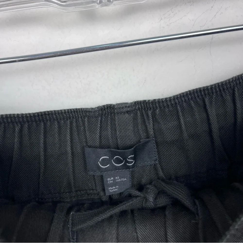 COS Women’s‎ Black Drawstring Slim Cotton Linen Pants Size XS